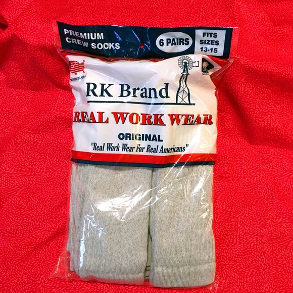 RK Brand Other - Socks RK Brand Premium Crew 6 Pair 🆕 NEW!🧦
